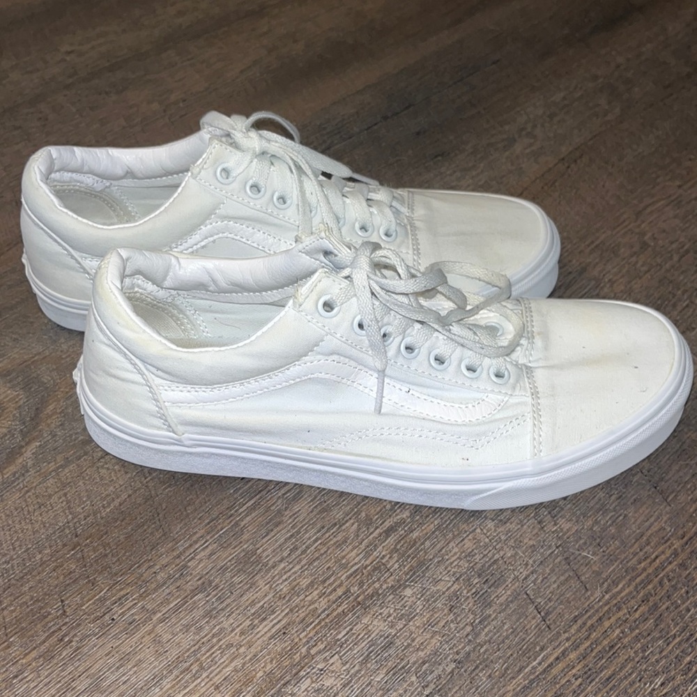 White Old Skool Vans